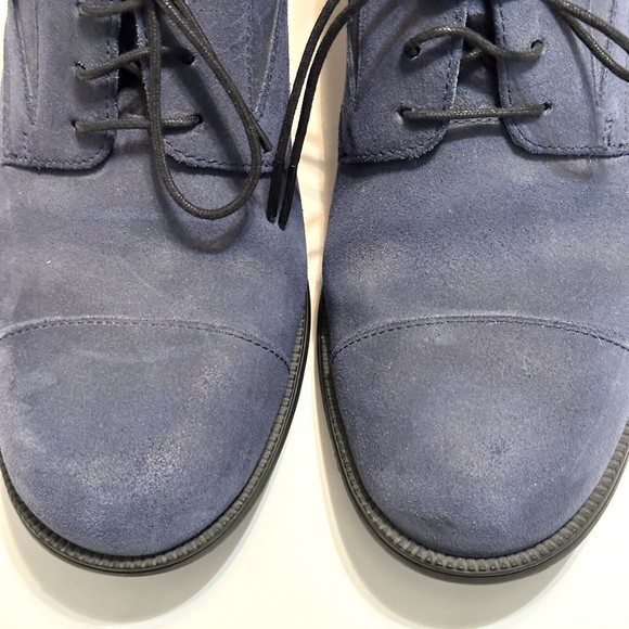 Camper Shoes US Mens Size 8 Oxford Derby Navy Blue Suede Leather Lace Up EU 41 - Picture 11 of 14